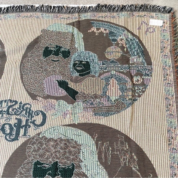 Chatham VTG tapestry woven Christmas Santa throw blanket - Picture 8 of 14